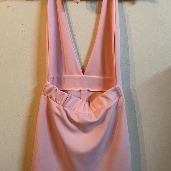 NO BRAND PINK SMALL BACKLESS DRESS - Picture 4 of 4